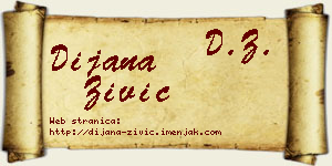 Dijana Živić vizit kartica